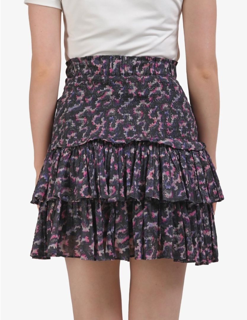 Isabel Marant Etoile Purple Pattern Floral Mini Skirt