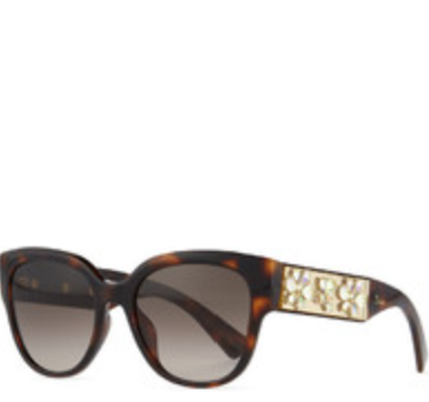 DIOR MERCURIAL TORT CRYSTAL FLORAL RHINESTONE SUNGLASSES