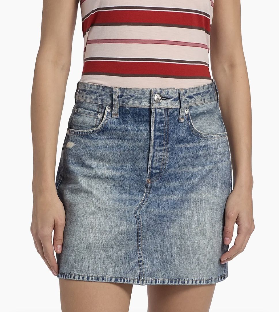 Rag & Bone Miramar Faux Denim Skirt