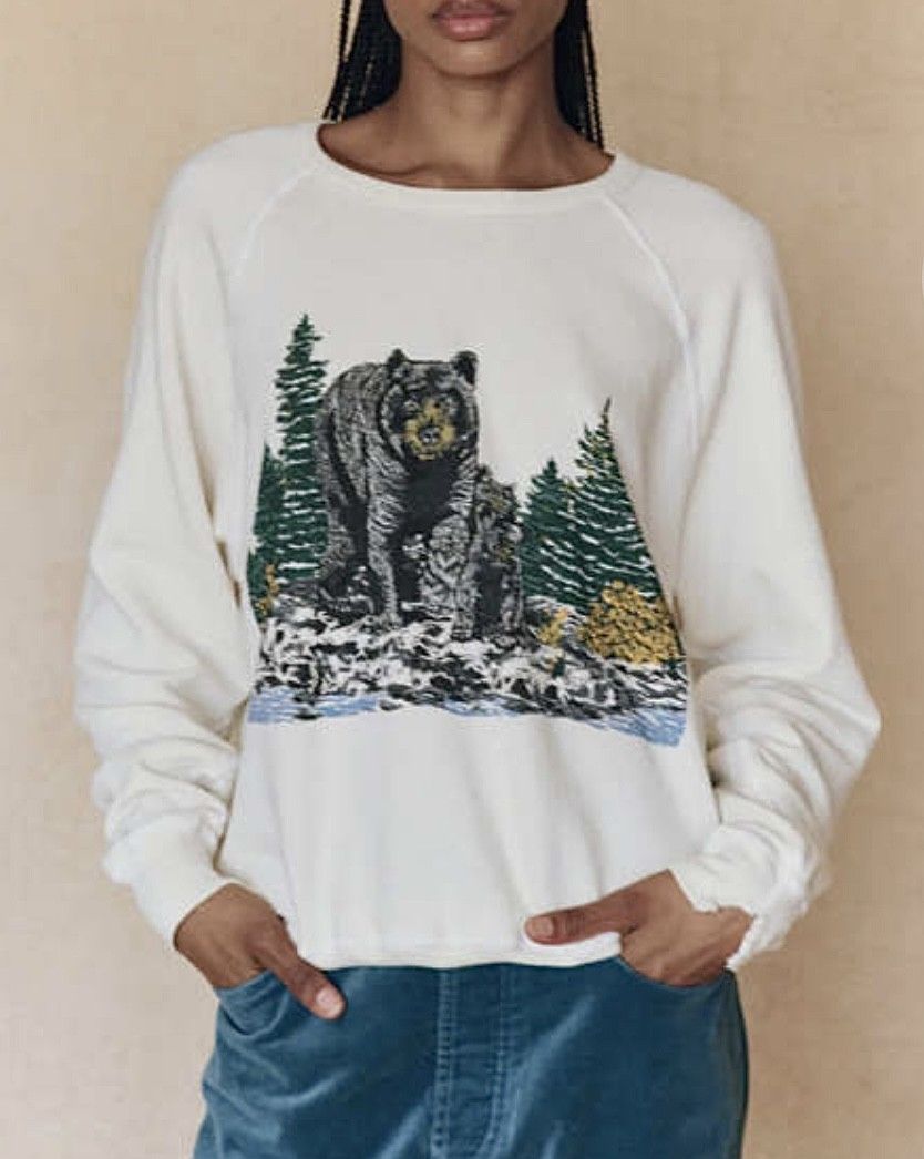 The Great Crewneck Sweater with Bear & Forest Graphic