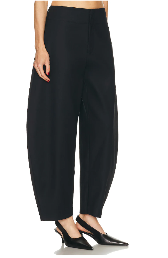 EAVES  Mai Sculptural Compact Suiting Ankle Pant, S