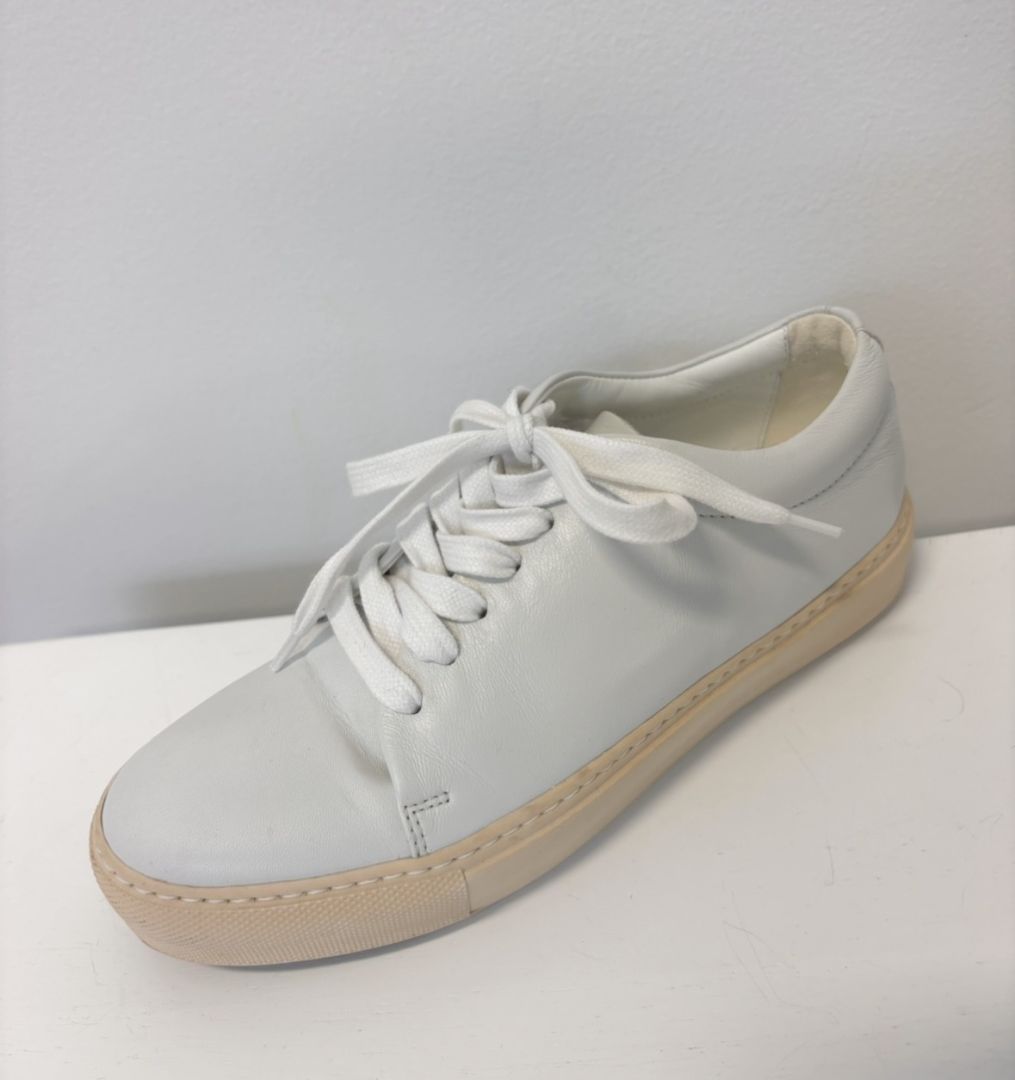 Acne White Leather Sneakers