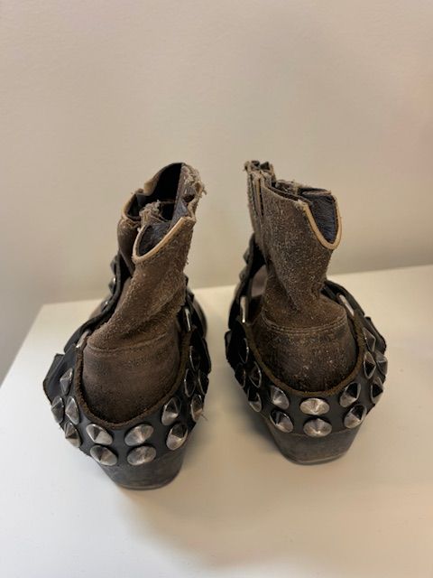 Golden Goose Distressed Studded Harness Ankle Boots