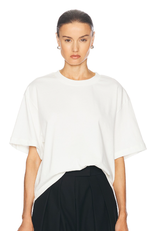 HELSA The Boxy Tee in Thick Jersey