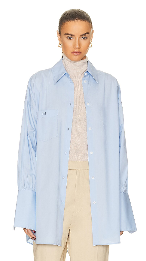 HELSA Cotton Poplin Oversized Shirt