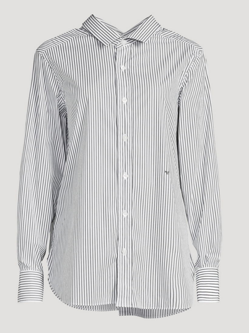 HOMMEGIRLS Striped Front Back Classic Shirt