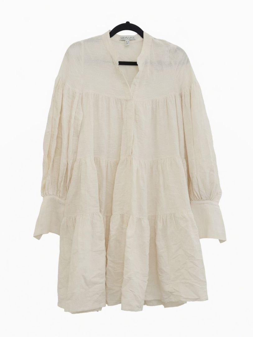 SHONA JOY cream tiered dress