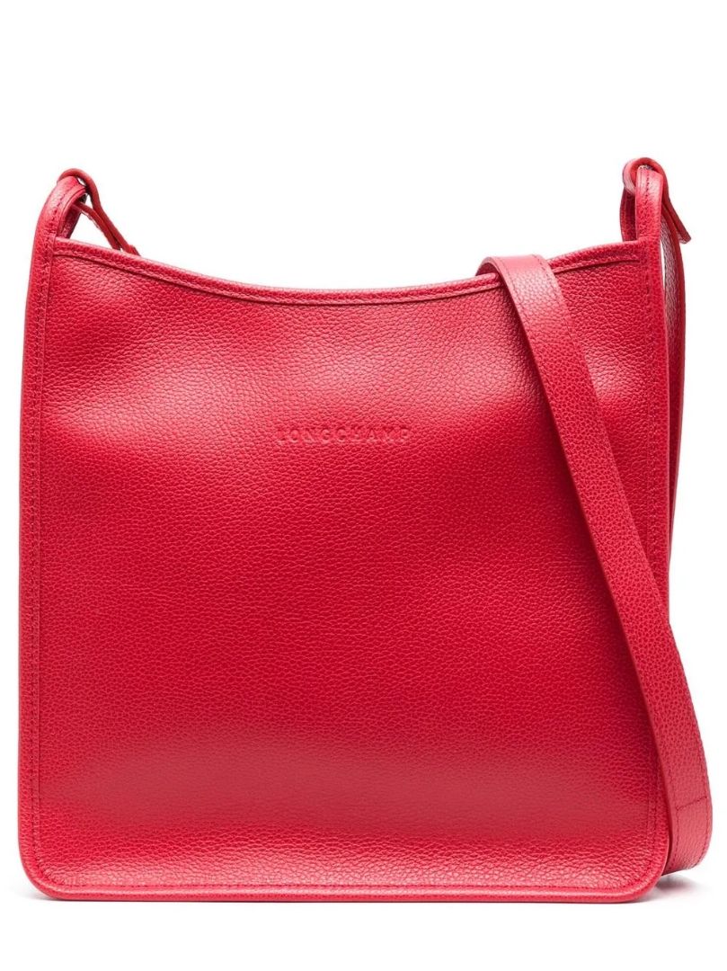 Red Longchamp LONGCHAMP red leather crossbody purse, square shape, w dust bag, O/S