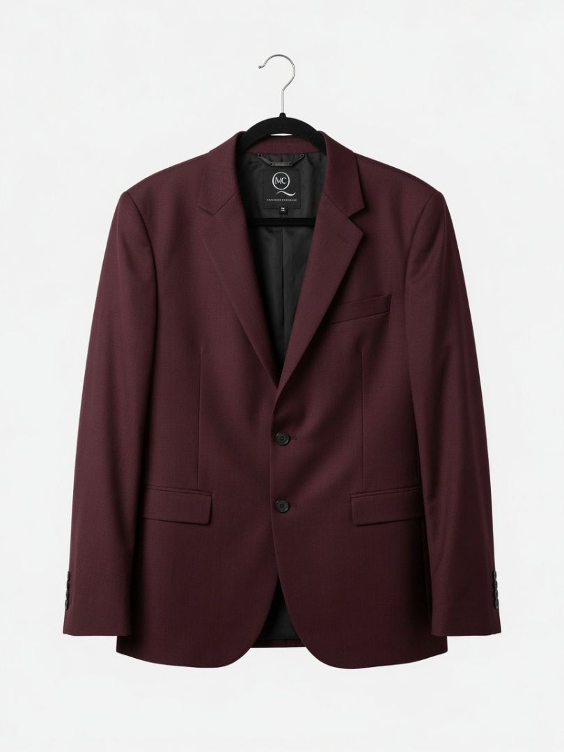 ALEXANDER MCQUEEN maroon blazer