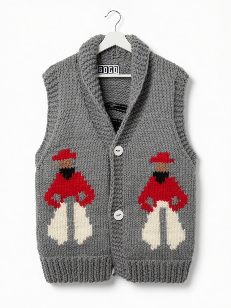 Gogo Gray Cowboy Sweater vest