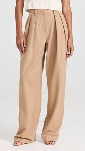 STAUD camel barrel pants