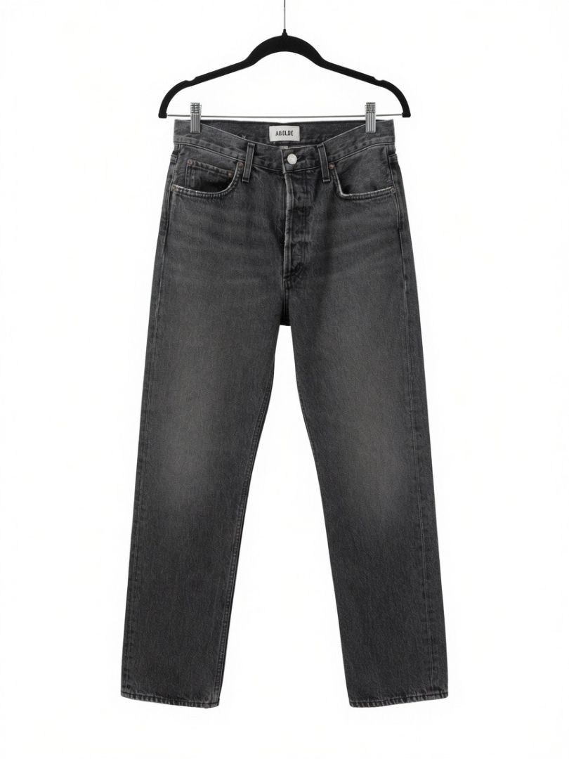 Agolde 90's Pinch Waist Grey Wash Straight Leg Jeans