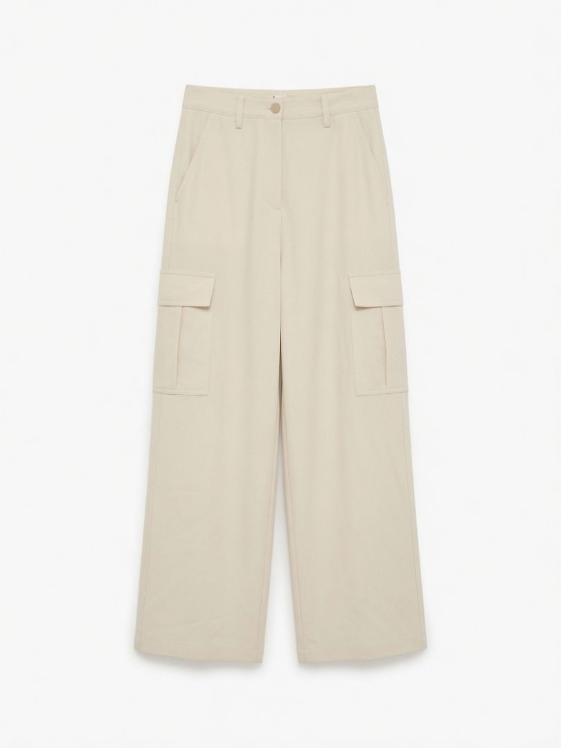 THEORY cream cargo dress pants