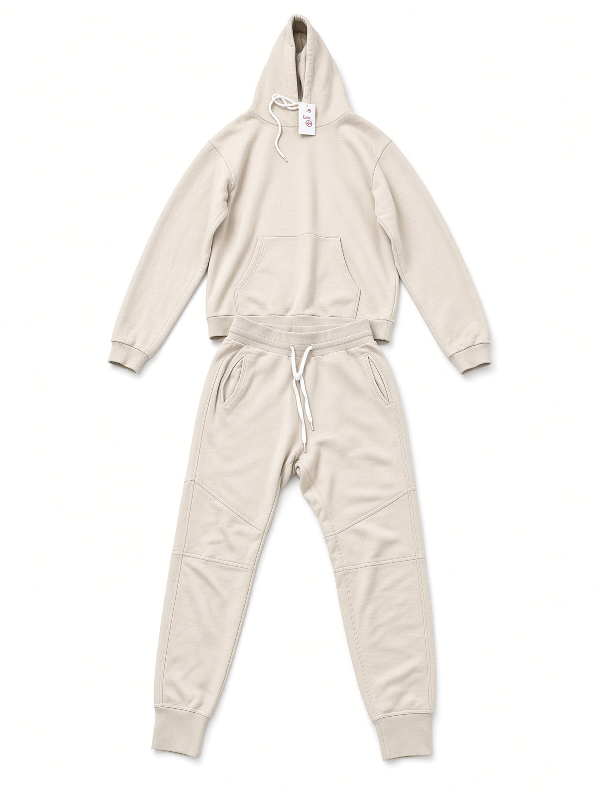 John Elliot Beige Hoodie and Sweatpants Set