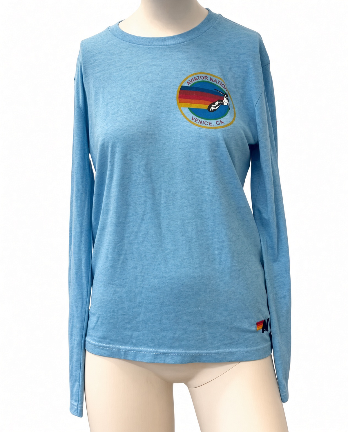 Aviator Nation Blue Long Sleeve with Surfer Logo