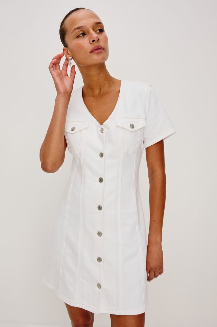 Rails Saratoga White Denim Mini Dress