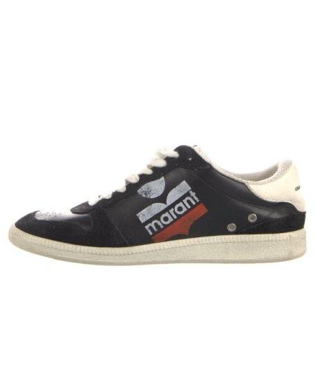 Isabel Marant leather graphic print sneakers