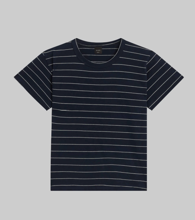LESET The Margo Stripe Tee in Cotton