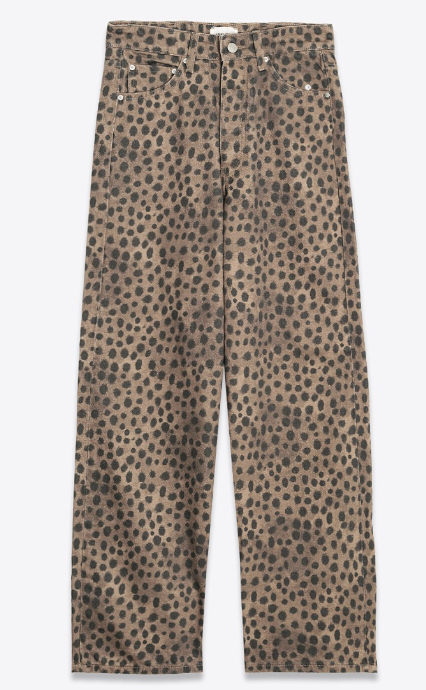 Mikuta Brown Leopard Baggy Jeans