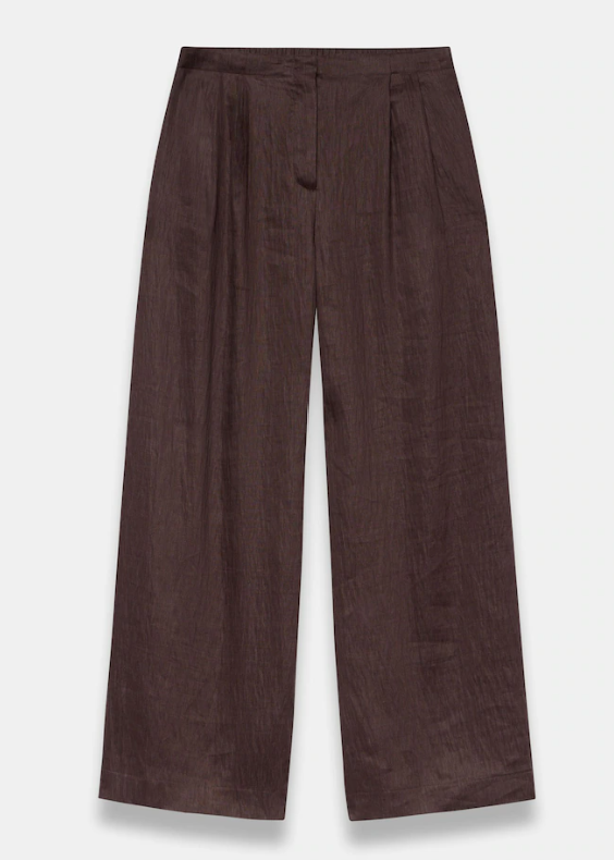 Mint Velvet Linen Blend Wide-Leg Trousers