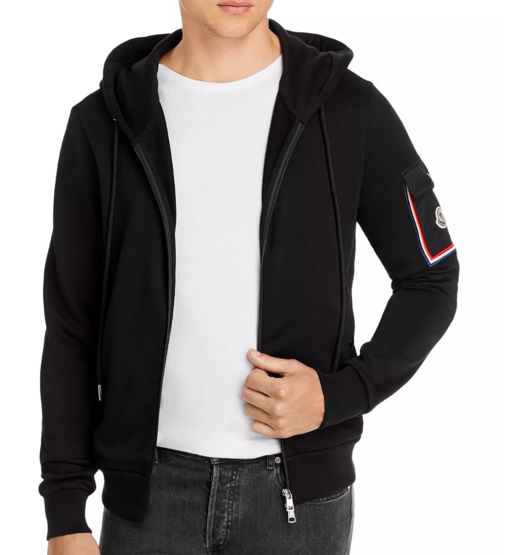 Moncler Mix Media Regular Fit Full Zip Hoodie