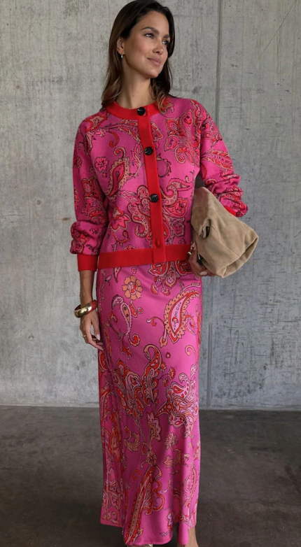 NEVER FULLY DRESSED Pink Paisley Set