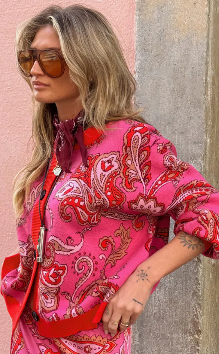 NEVER FULLY DRESSED Pink Paisley Set