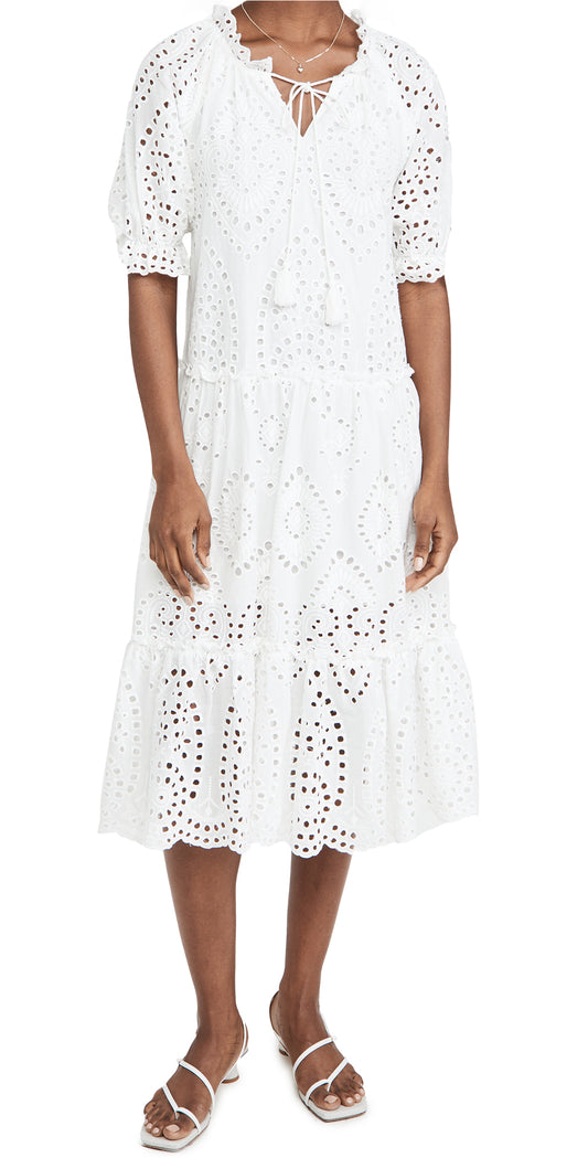 O.P.T. Tiered Eyelet Dress