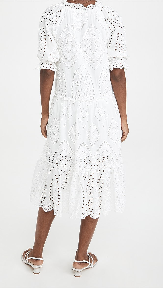 O.P.T. Tiered Eyelet Dress