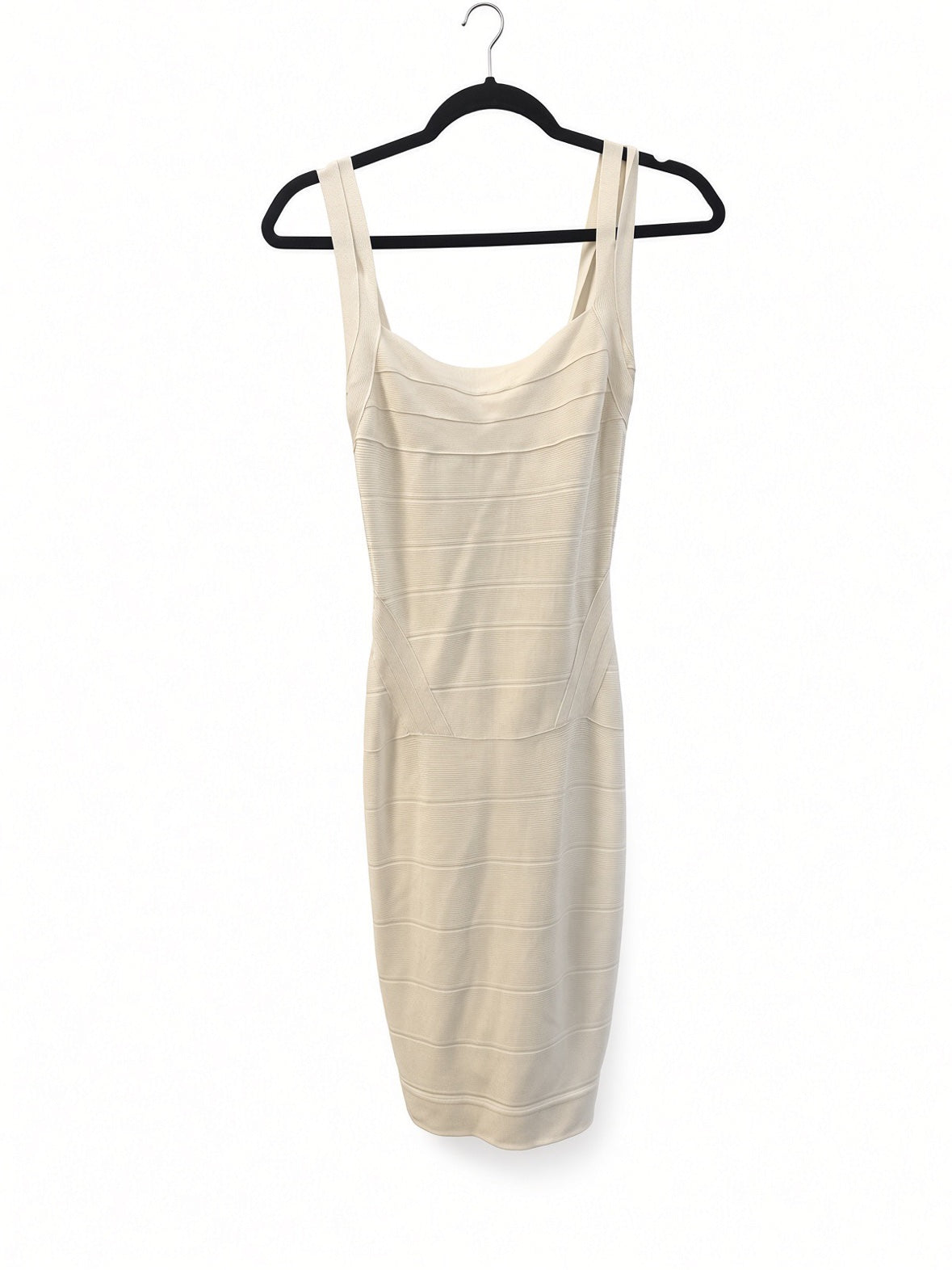 Herve Leger White Bandage Knee Length Mini dress
