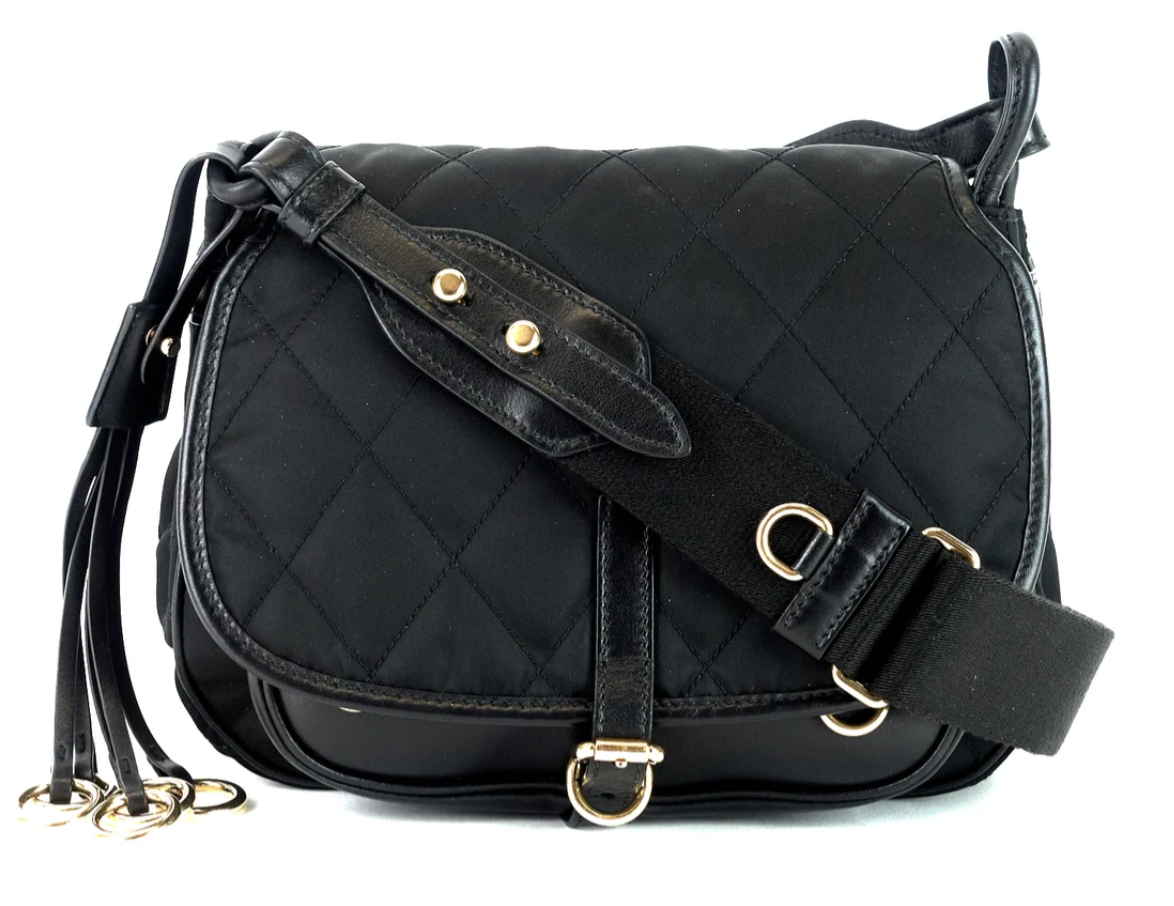 Prada Corsaire Quilted Nylon and Calf Leather Bag