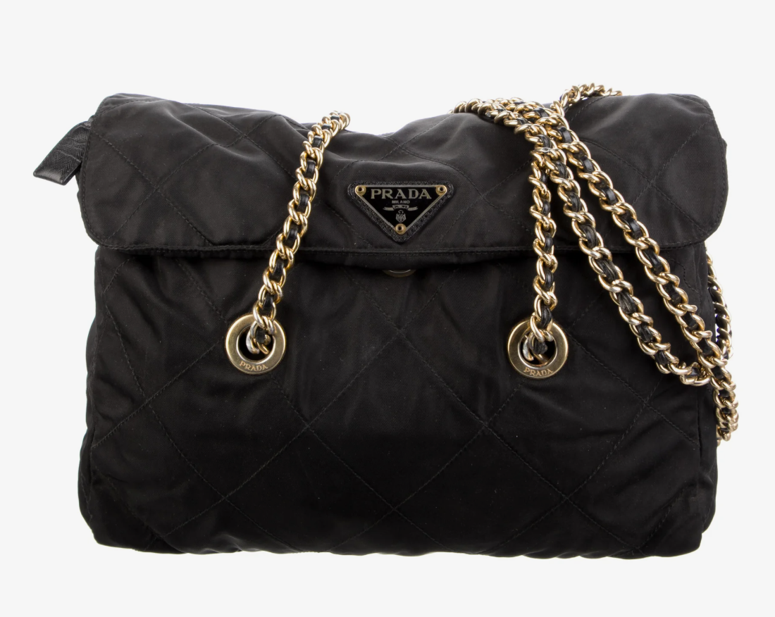 Prada Vintage Tessuto Catena Shoulder Bag