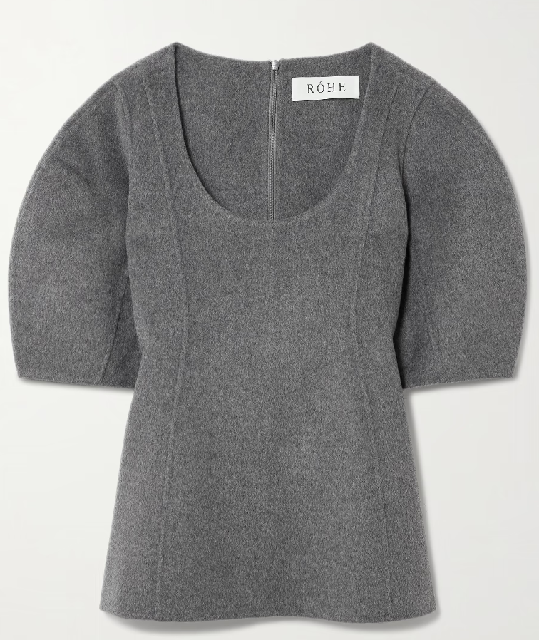 RÓHE Brushed wool and cashmere-blend felt top