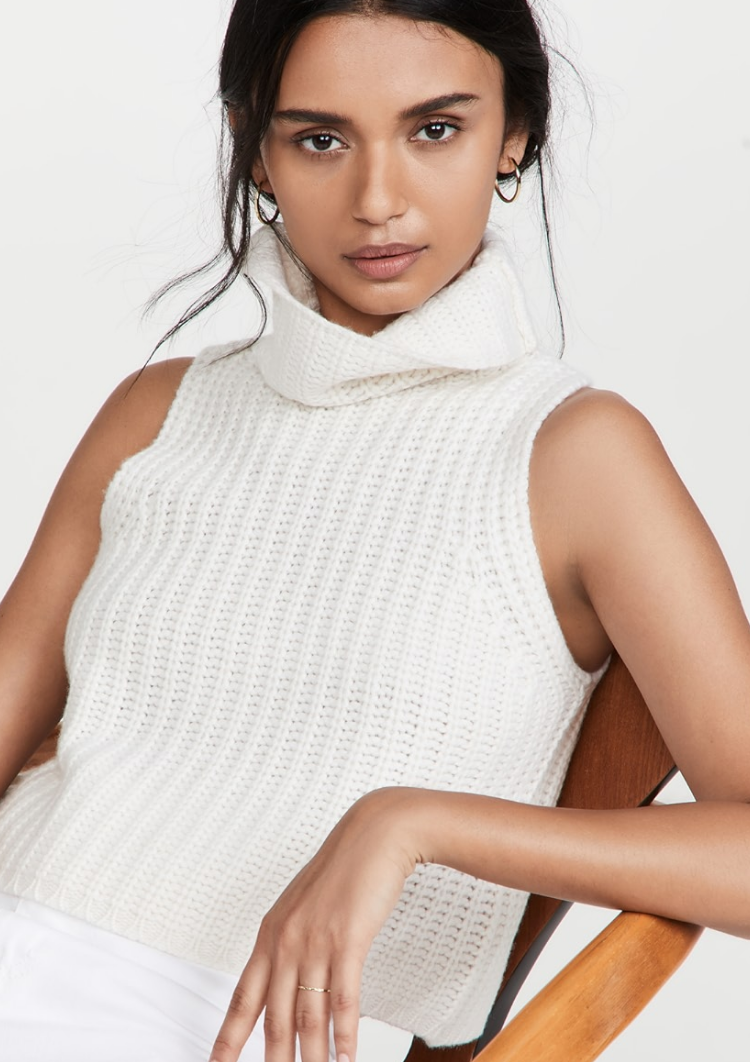 Sablyn Saige Sleeveless Cashmere Sweater  Saige Sleeveless Cashmere Sweater