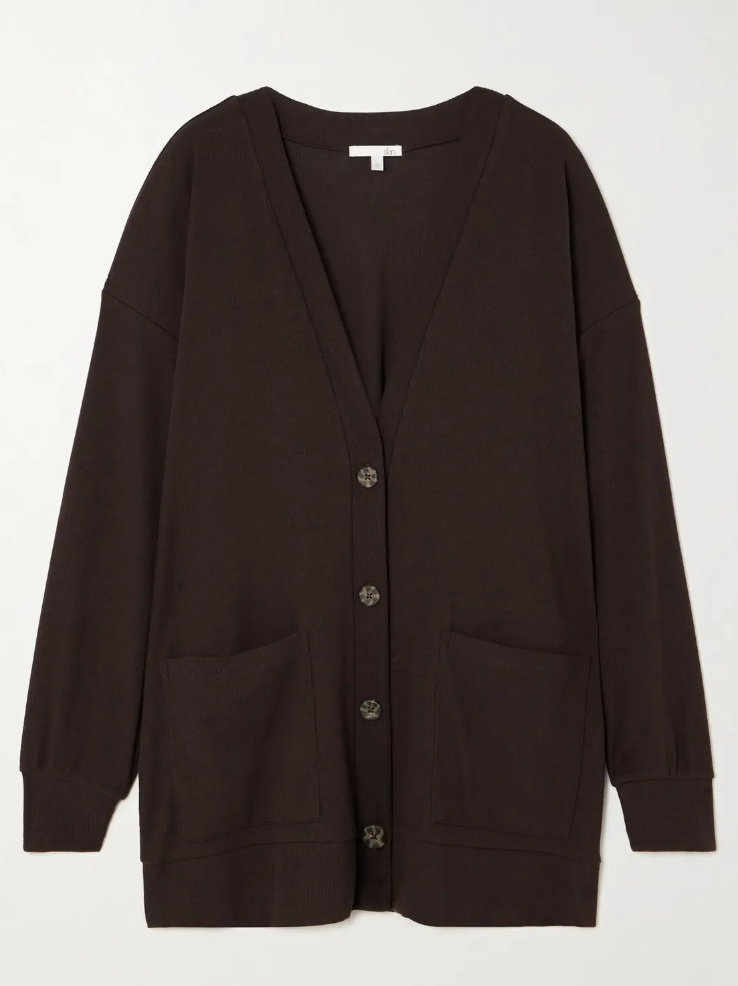 skin   nicolette ribbed cardigan
