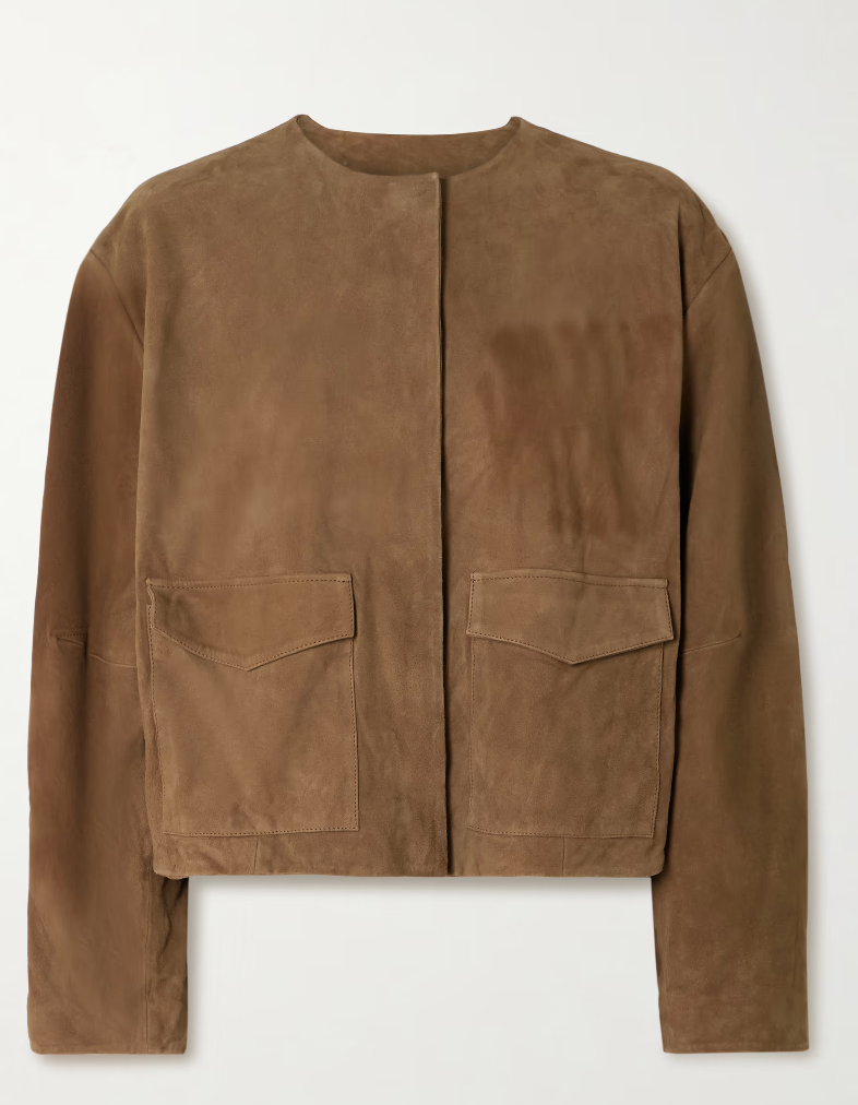 ST. AGNI Utility Cocoon suede jacket