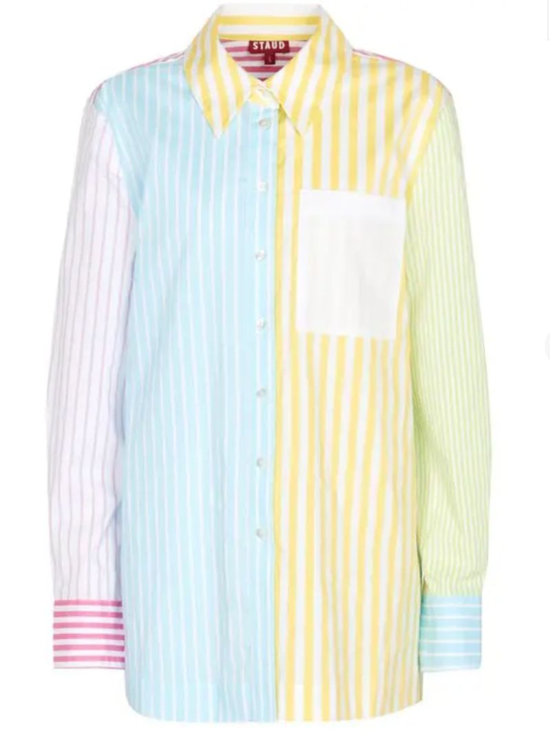 Staud martha striped cotton shirt