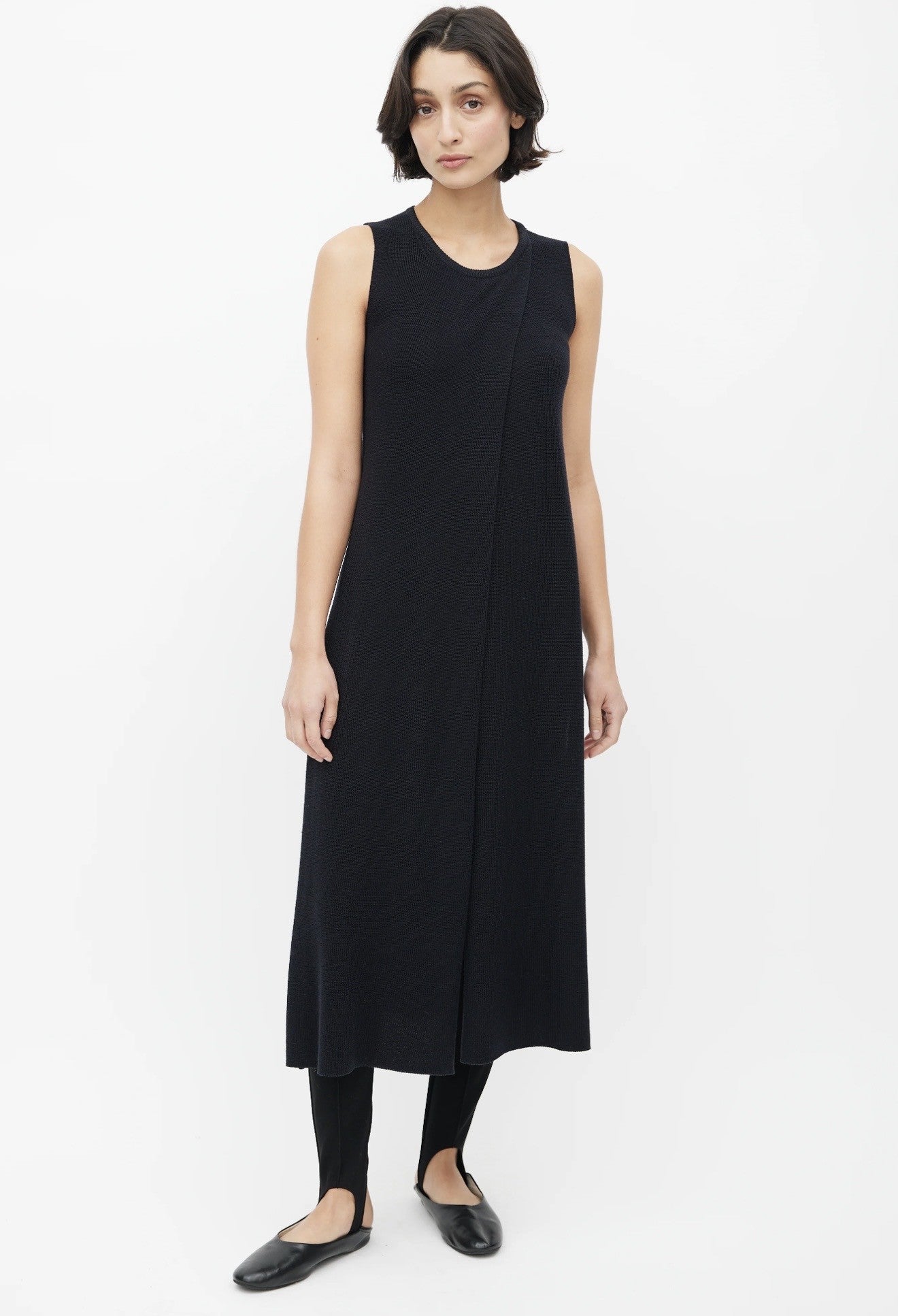 The Row Black Knit Sleeveless Dress