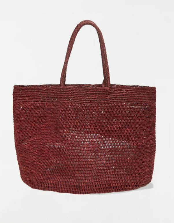 The Row Rust Color Woven Tote Bag