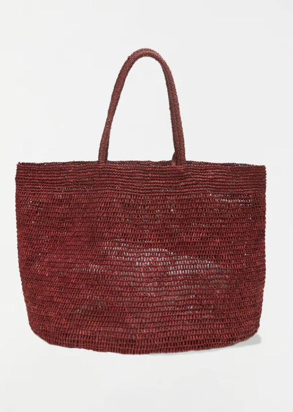 The Row Rust Color Woven Tote Bag