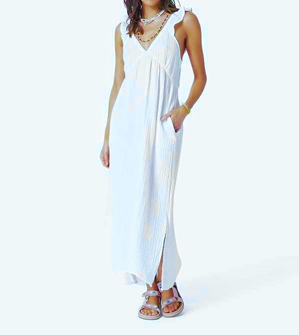 XIRENA light blue gauze maxi dress