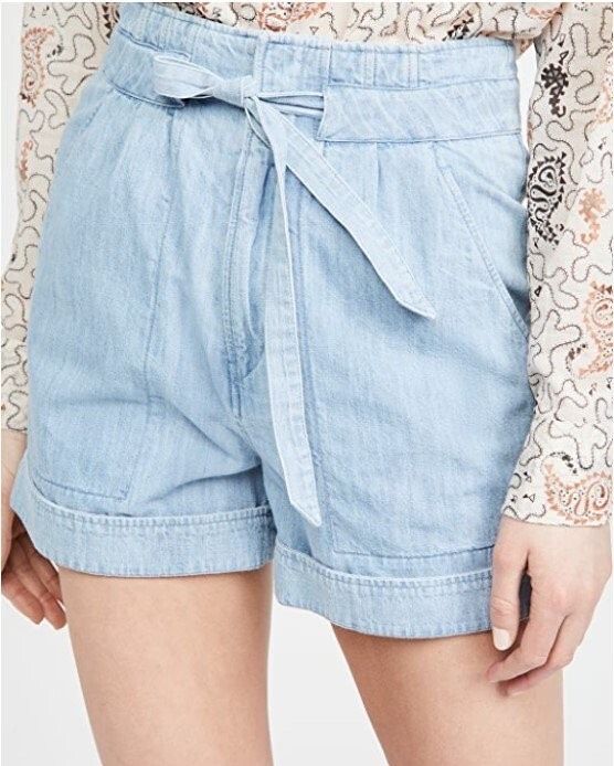 ISABEL MARANT ETOILE paperbag denim shorts