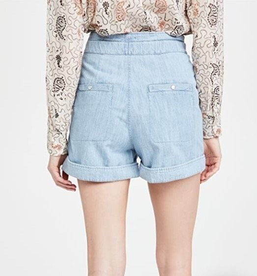 ISABEL MARANT ETOILE paperbag denim shorts