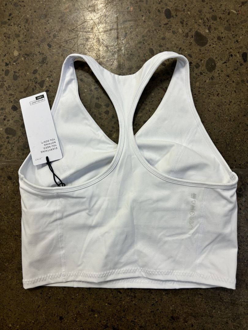 LNDR white long line sports bra
