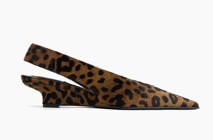 Toteme 40MM Printed Point Hair Slingback Pumps