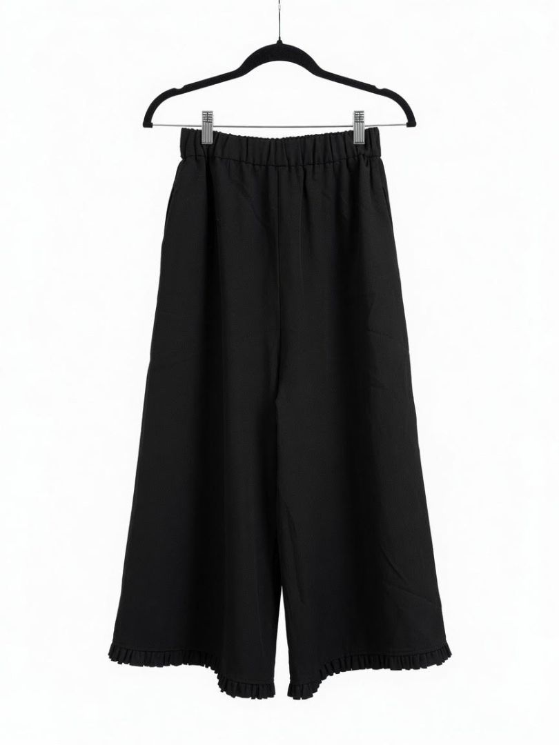 FRAMEWORK black pants with ruffle hem