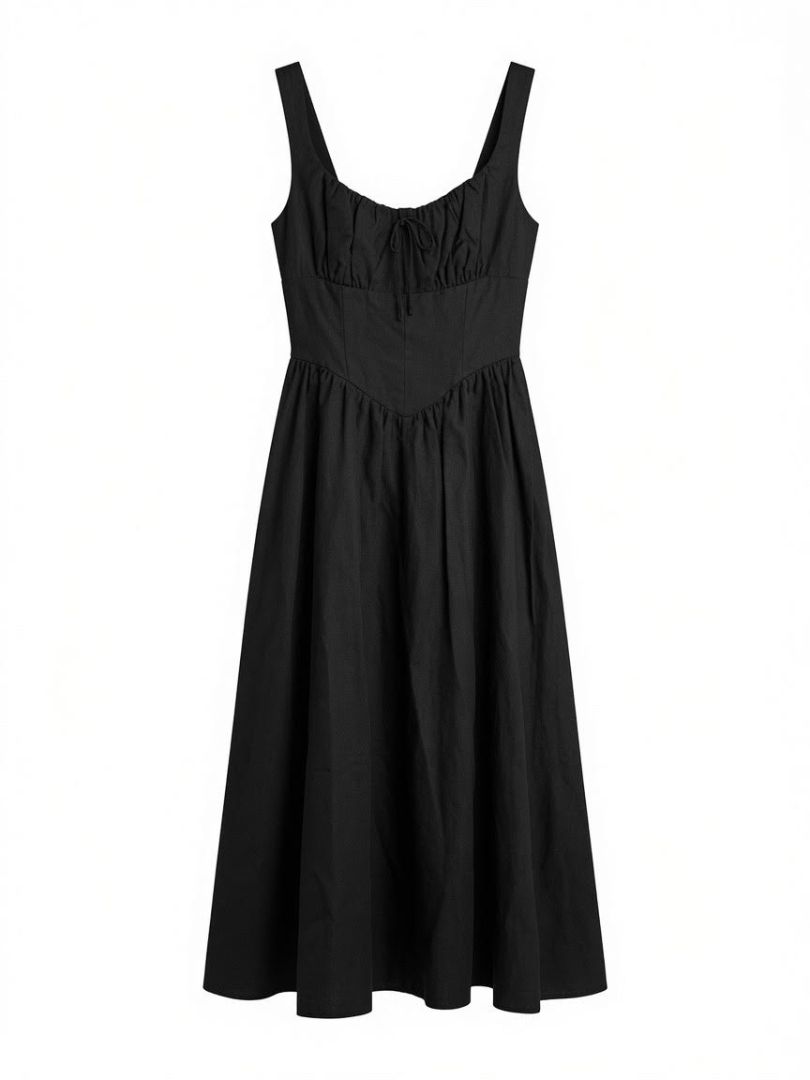 REFORMATION black linen maxi dress