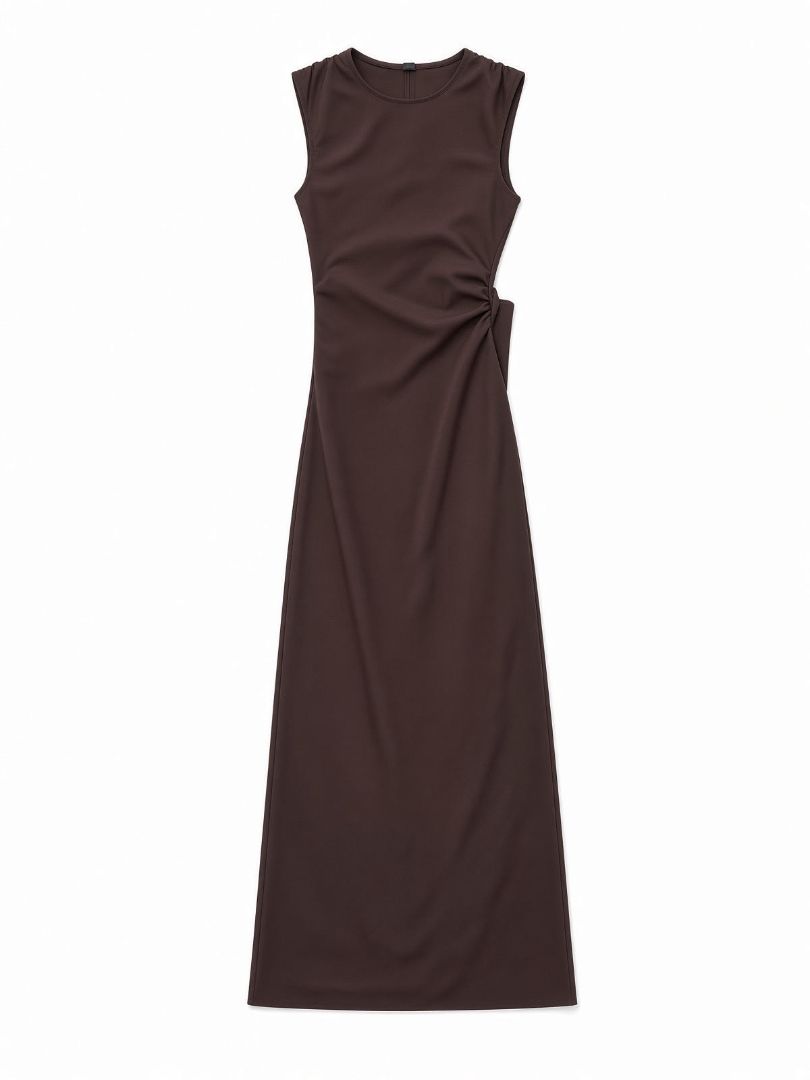 ZARA brown dress with cut out back