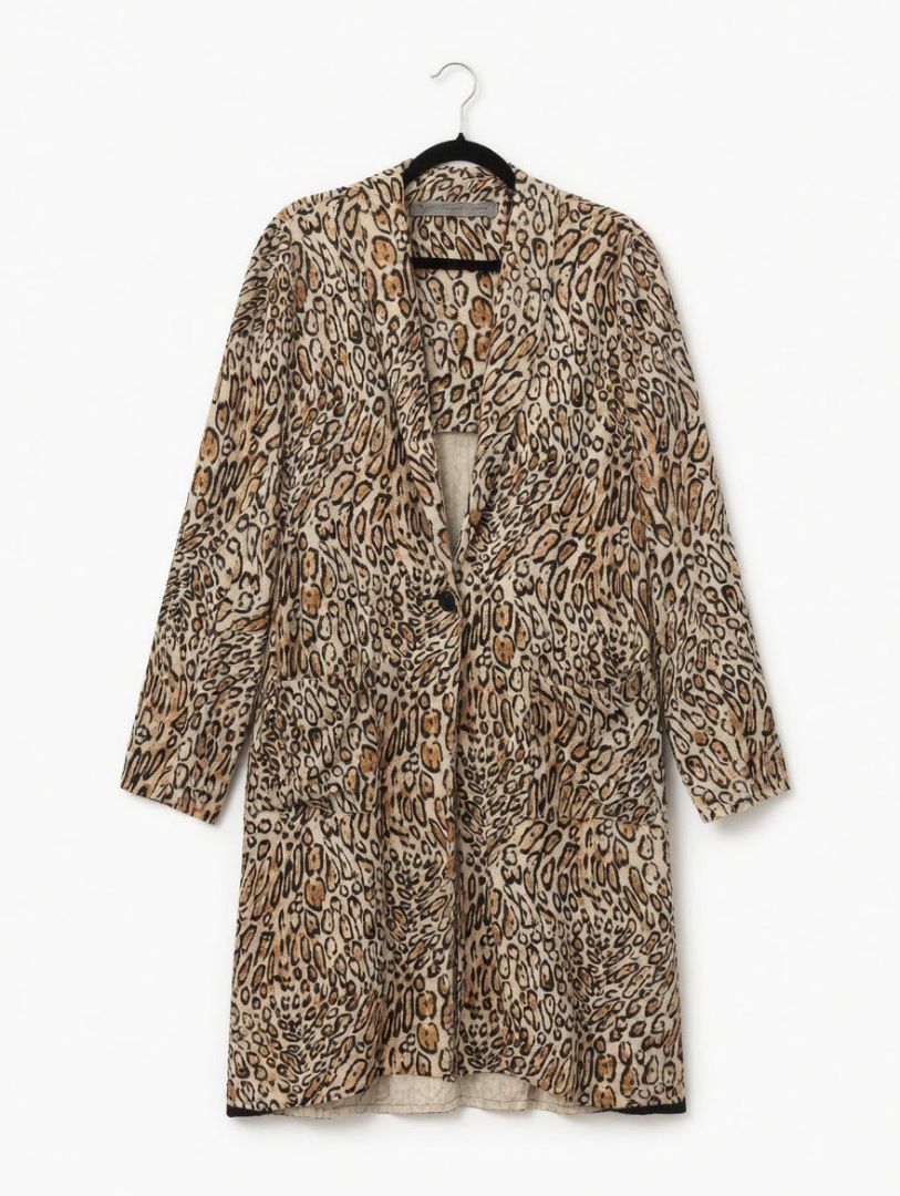 RAQUEL ALLEGRA leopard long duster/jacket