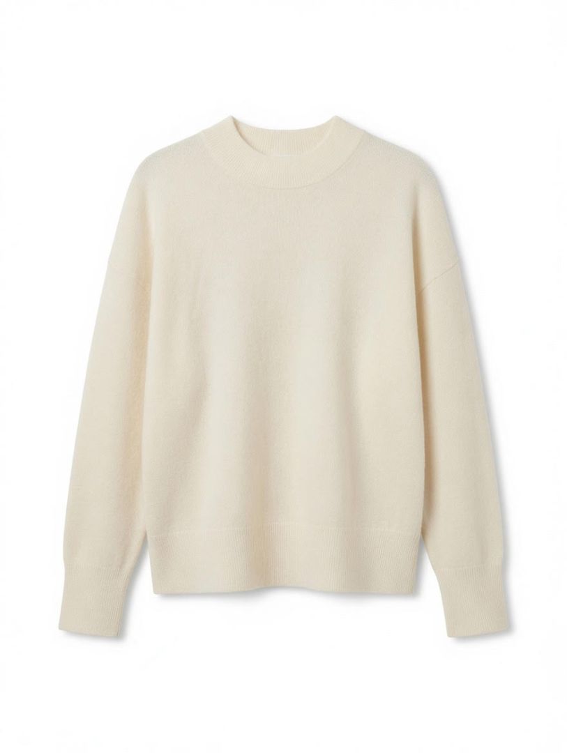 LA LIGNE wool cashmere blend cream turtleneck